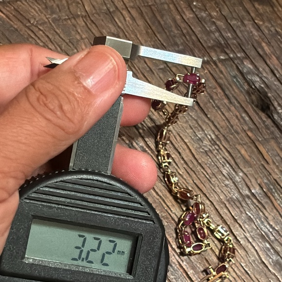 14k Gold Natural Ruby Bracelet FIRM - Picture 10 of 11